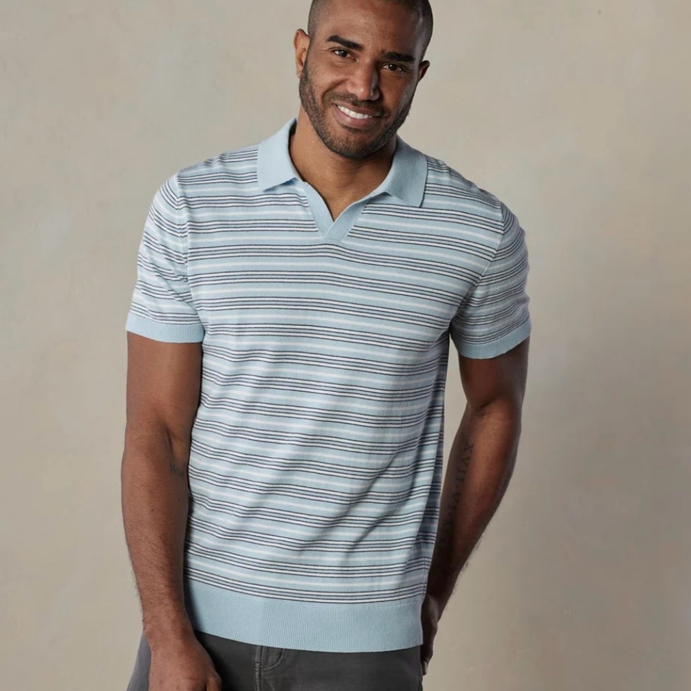 THE NORMAL Brand Robles Striped Polo